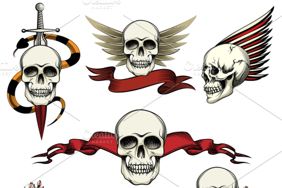 tattoo skull icons