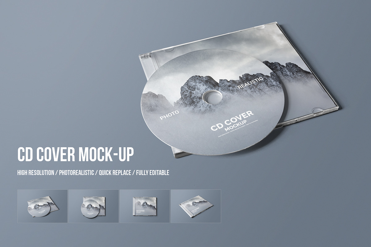 CD Cover Mockup in Product Mockups - product preview 8