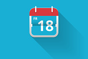 Flat vector calendar icon