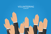Volunteering hand