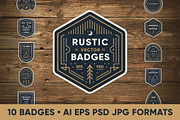 Rustic Line Art Badges