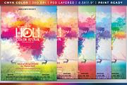 Holi Color Festival Poster Template