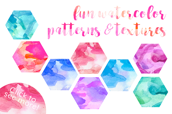 Fun Watercolor Patterns & Textures 