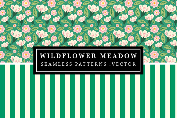 Wildflowers Seamless Patterns in Patterns - product preview 5