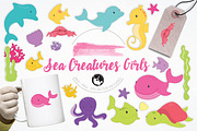 Sea Creature Girls illustration pack
