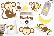 Monkeys illustration pack