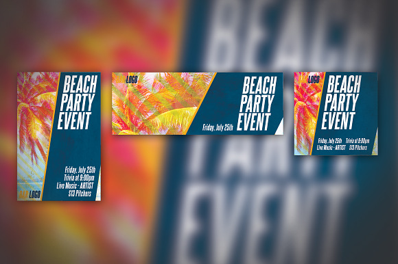 Beach Party Event Poster in Flyer Templates - product preview 1
