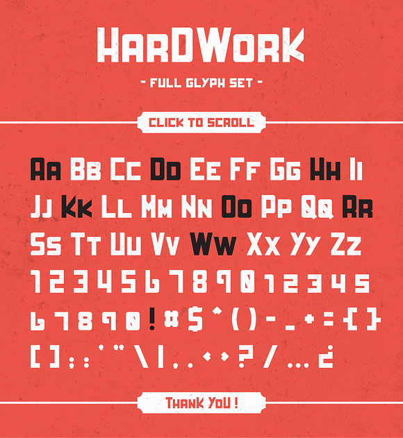 HardWork - Display Font With Styles in Display Fonts - product preview 11