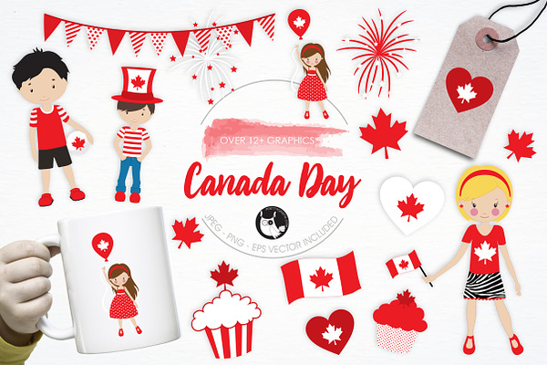 Canada Day illustration pack