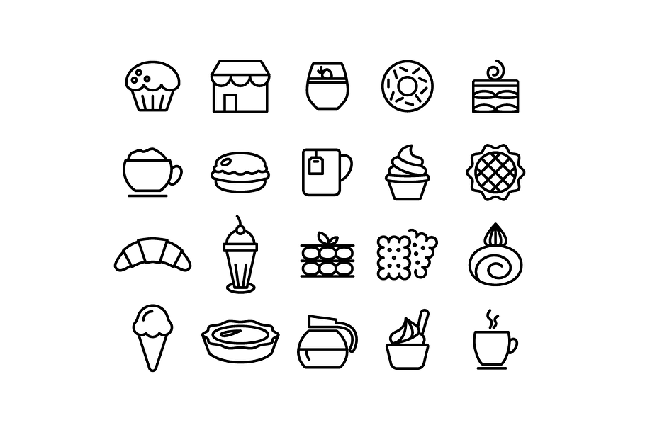 CAKESHOP - vector line icons