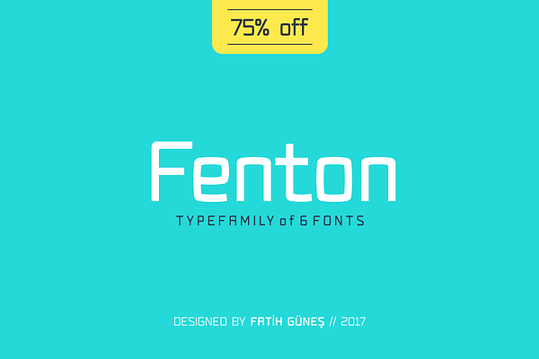 Fenton Typeface Family 75% OFF