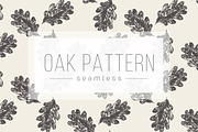 Oak leaves seamless pattern