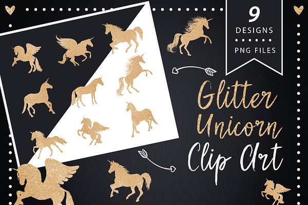 Gold Unicorn Clip art