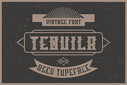 Tequila label font