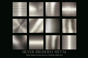 Silver brushed metal textures 