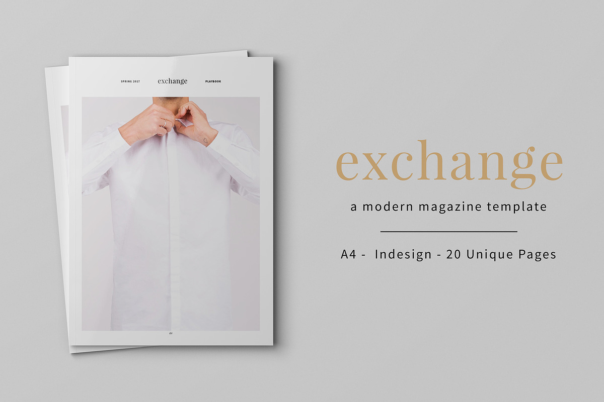Exchange Modern Magazine Template in Magazine Templates - product preview 8