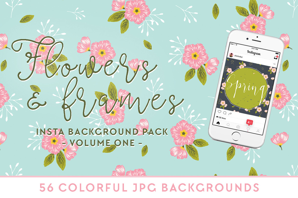 Flowers & Frames Insta Pack  in Social Media Templates - product preview 8