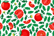 tomatoes seamless pattern