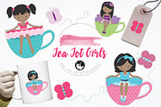 Tea Tot Girls illustration pack