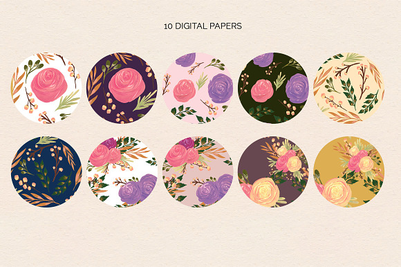 Puspita Gouache Flowers Design Set in Illustrations - product preview 3
