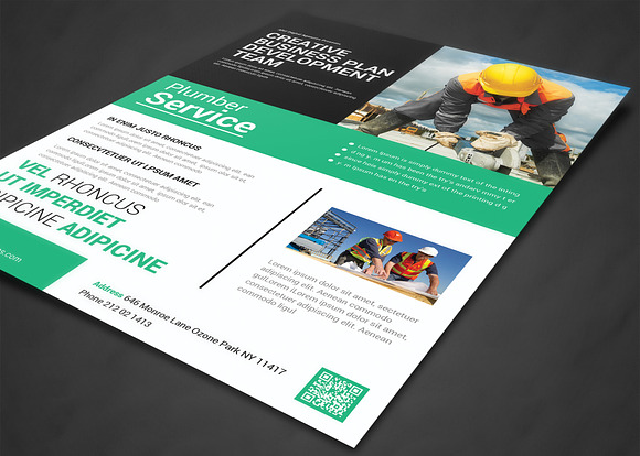 Plumber Service Flyer in Flyer Templates - product preview 1