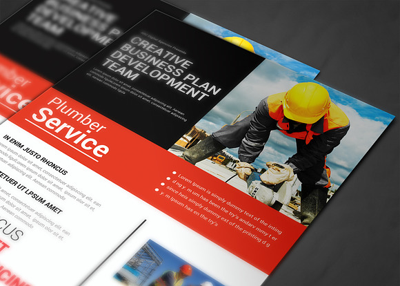 Plumber Service Flyer in Flyer Templates - product preview 3