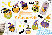 Halloween Owls illustration pack