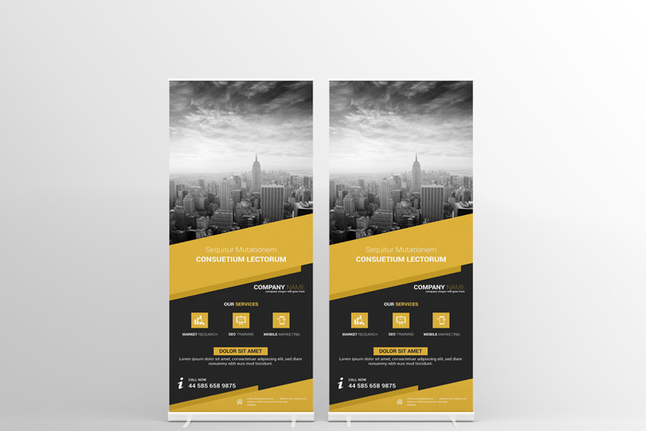 Multipurpose Business Roll-Up Banner in Flyer Templates - product preview 8