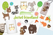 Secret Woodland illustration pack