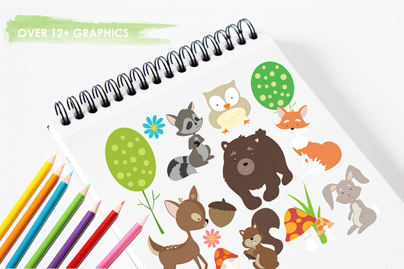Secret Woodland illustration pack in Illustrations - product preview 2