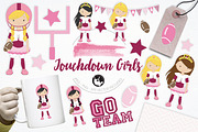 Touchdown Girls illustration pack