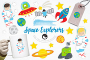 Space Explorers illustration pack