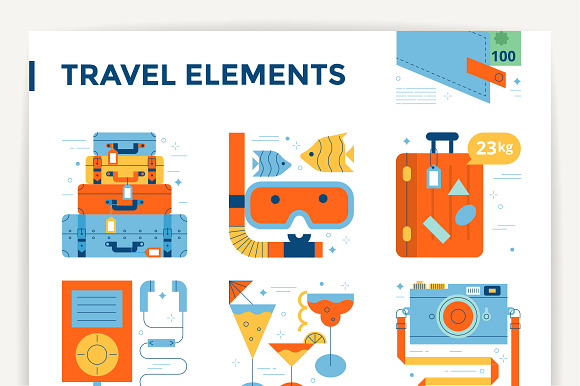 15 Landmarks Illustration in Illustrations - product preview 3