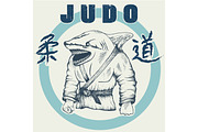 Shark practicing judo