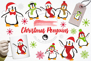 Christmas Penguins illustration pack