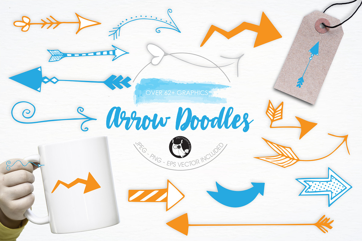 Arrow Doodles illustration pack in Illustrations - product preview 8