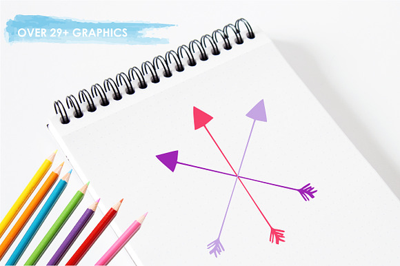 Arrow Doodles illustration pack in Illustrations - product preview 2