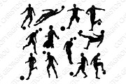 Silhouette Soccer Players