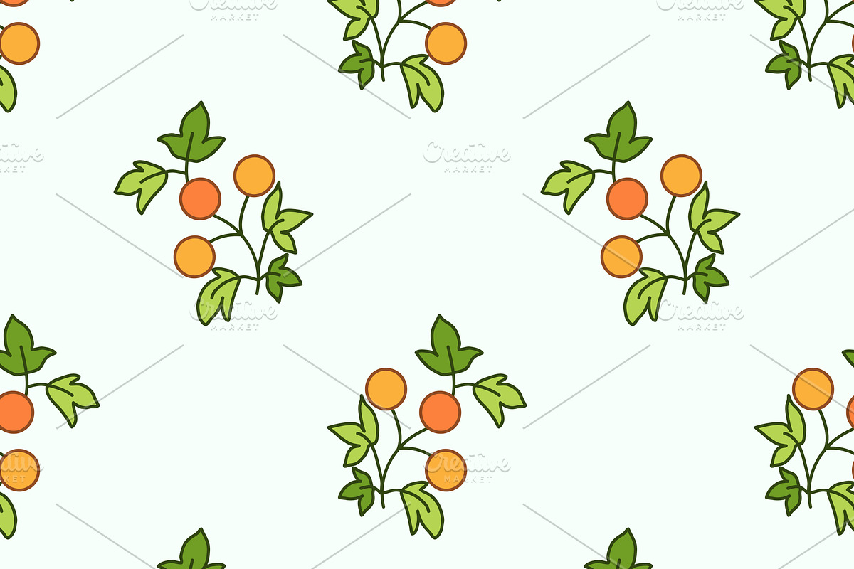 Branches with fruits pattern in Patterns - product preview 8