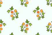 Branches with fruits pattern