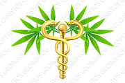 Cannabis Medical Marijuana Caduceus