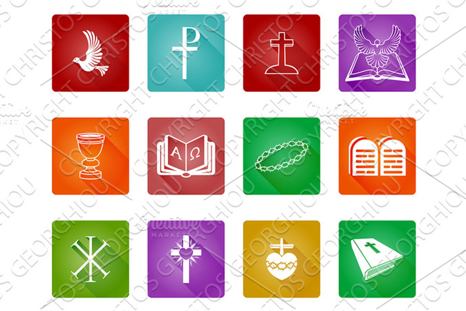 Christian Icon Set in Illustrations - product preview 8