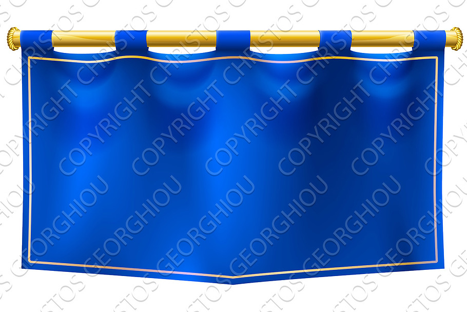 Medieval Royal Banner Flag  in Textures - product preview 8