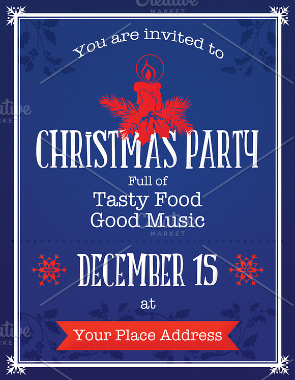 Retro Christmas Flyer in Flyer Templates - product preview 2