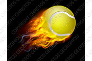 Tennis Ball on Fire