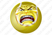 Angry Tennis Ball Sports Cartoon Mascot