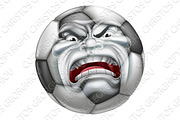 Angry Soccer Football Ball Sports Cartoon Mascot