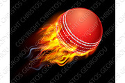 Cricket Ball on Fire
