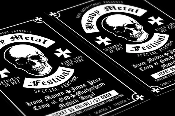Heavy Metal Festival Poster Flyer in Flyer Templates - product preview 2