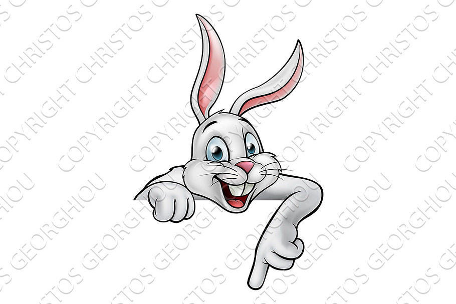 Cartoon Rabbit or Easter Bunny